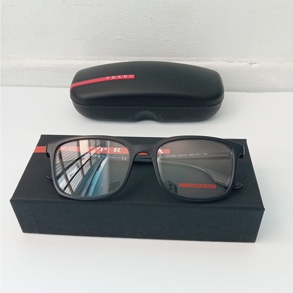 New Authentic- Prada Linea Rossa PS 05MV 1BO1O1 53 Men's Eyeglasses - Picture 7 of 10